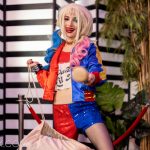 Vixen Lola Fae dressed as Harley Quinn in the latest parody VR porn scene